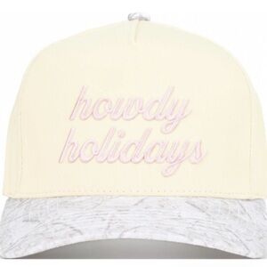 Cream and Pink & Camo  'Howdy Holidays' Trucker Hat